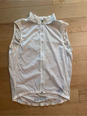 Rapha Lightweight Gillet Sleeveless Zip Cycling Run Vest White